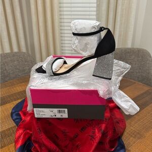 Elegant Black and Silver Women's Heels